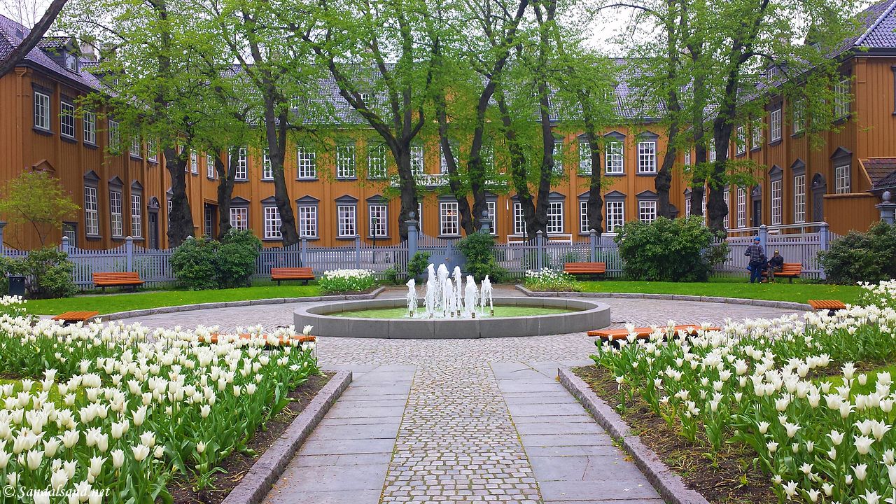 Sør-Trøndelag - Trondheim - Stiftsgården sett fra parken Sør-Trøndelag - Trondheim - Stiftsgården sett fra parken